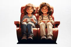 Vintage Christmas Cinema Clipart PNG Product Image 2