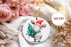 Christmas Moose Ornament PNG, Christmas Animals Ornament Product Image 2