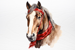 Christmas Horses Clipart PNG Product Image 2