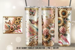 Sunflowers Tumbler Warp Design | Tumbler Wrap Product Image 3