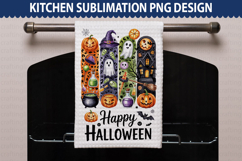Happy Halloween Kitchen Towel - Halloween Sublimation PNG Product Image 1