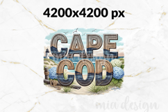 Cape Cod PNG, Vintage Massachusetts Coastal Sublimation Product Image 2