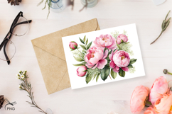 Pink peonies sublimation Product Image 2