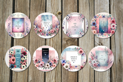 Motivating inscriptions 4 | Round earring sublimation design Product Image 2