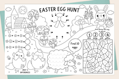 Easter egg hunt coloring activity placemats kit Product Image 2