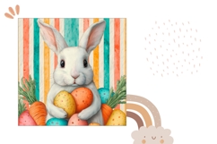 Easter Bunny Pillowcase, Cartoon Carrot Pillow Print Product Image 2