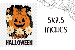 Happy Halloween Towel Design, Cartoon Pumpkin Sublimation Product Image 2