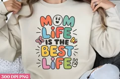 Mom life is the best life PNG, Retro Mama Sublimation PNG Product Image 1