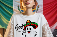 Ami-Ghost Svg, Png,Ghost in Sombrero Mexican Halloween Shirt Product Image 3