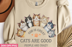 Cats Are Good People PNG, Cat Mom Sublimation PN Product Image 3