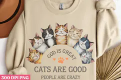 Cats Are Good People PNG, Cat Mom Sublimation PN Product Image 3