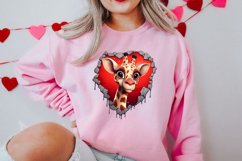 Valentine Broken Heart Animal Clipart, Valentines Couple Product Image 2