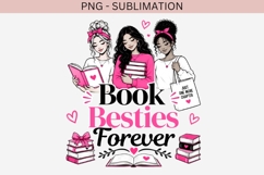 Book besties png design for T-shirts Product Image 2