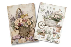 Vintage Botanical Junk Journal Pages Product Image 2