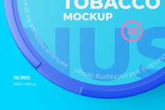 Snus Chewing Tobacco Can Mockup top view Product Image 3