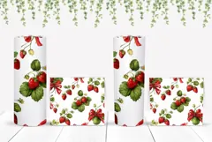 Watercolor Raspberry Tumbler Print, Berries Tumbler PNG Product Image 2