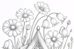 Gnome house coloring page for adults. Adult coloring page Product Image 2