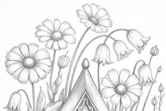 Gnome house coloring page for adults. Adult coloring page Product Image 2