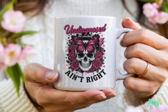 Funny Antisocial skulls PNG Product Image 4