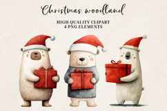 Christmas Woodland Animals Clipart Bundle | 95 PNG Product Image 15