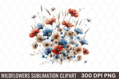 Wildflowers Sublimation Clipart Product Image 1