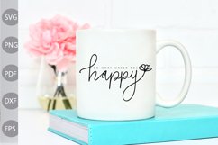 Do What Makes You Happy SVG - Boho Girl SVG Design Product Image 2