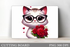 Cute Cat Cutting Board. Cat Kitchen Cutting Board Design Product Image 1