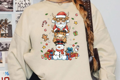 Highland Cow and Snowman Christmas Sublimation,Christmas Png Product Image 2