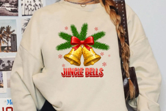 Golden Christmas Bell Sublimation, Christmas Png Product Image 4