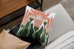 Abstract Coral Flower Garden Embroidery Design Product Image 2