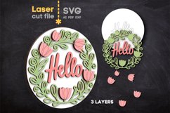 Hello Spring SVG laser cut files for Glowforge Product Image 2