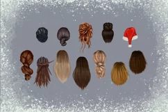 Christmas clipart, Black Santa girl clipart, Christmas PNG Product Image 4