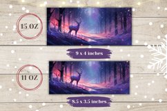 Winter Forest Mug Design, Christmas Deer Coffee Mug Wrap Product Image 2