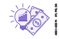Purple Business Idea Icon Product Image 1