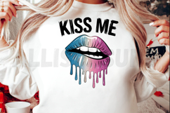Kiss Me Sublimation PNG, Valentine’s Day PNG Product Image 2