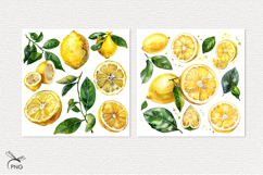 Lemon digital paper, background clipart Product Image 2