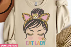 Cat Lady PNG, Cat Mom Sublimation PNG Product Image 3