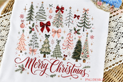 Merry Christmas PNG, Christmas Tree Sublimation, Coquette Product Image 2