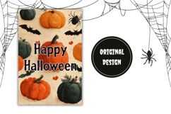 Fall Pumpkins Garden Flag, Happy Halloween Garden Flag Print Product Image 2