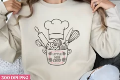 Little Miss Chef PNG, Cooking Sublimation PNG Product Image 1
