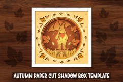 Autumn Gnome Paper Cut Shadow Box, Autumn Paper Cut Product Image 1