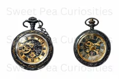 Gothic, Pocket Watch, Ephemera, PNG, Clipart, Watercolor Product Image 2