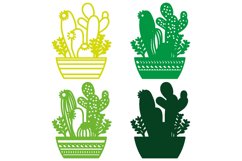 Cactus 3D Multilayer SVG/ Cactus 3D mandala/ Cactus paper cu Product Image 2
