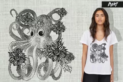 Kraken png octopus png sea monster boho sublimation Product Image 1