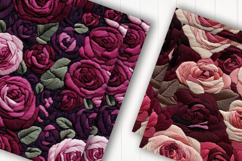Purple and Red Roses Digital Paper Product Image 2