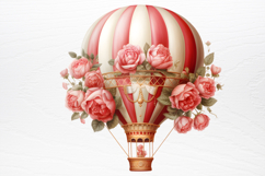 Christmas Hot Air Balloon Sublimation PNG Product Image 2