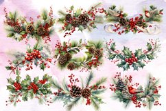 Christmas Garland Sublimation Clipart, Christmas Garland Product Image 3