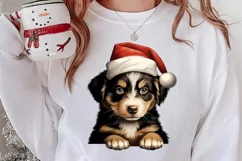 Christmas Peeking Dogs Clipart, Christmas PNG Product Image 2