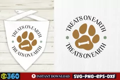 Treats on earth SVG, Christmas Dog SVG Product Image 2