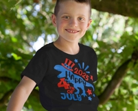 Happy 4th of July 2025 Svg | kids 4th of July Dinosaur Png Product Image 3